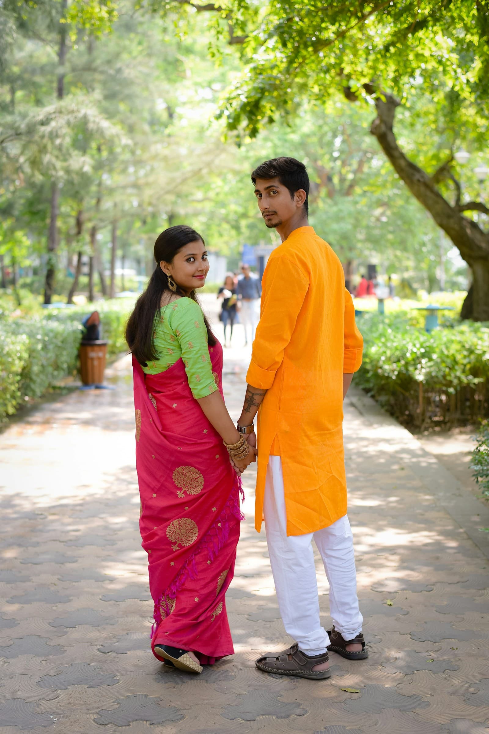 Couple walking together